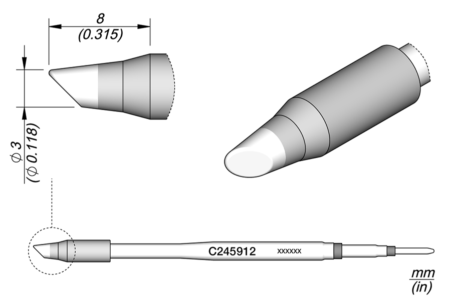 C245912 - Bevel Cartridge Ø 3